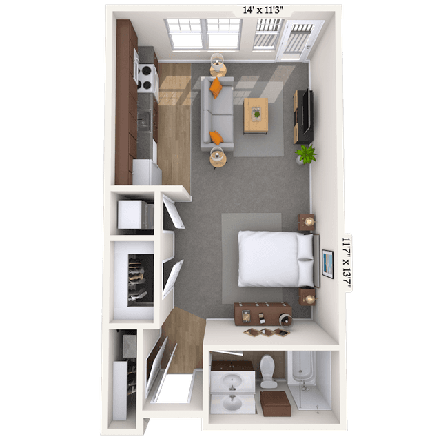 Floorplan image of unit 014222