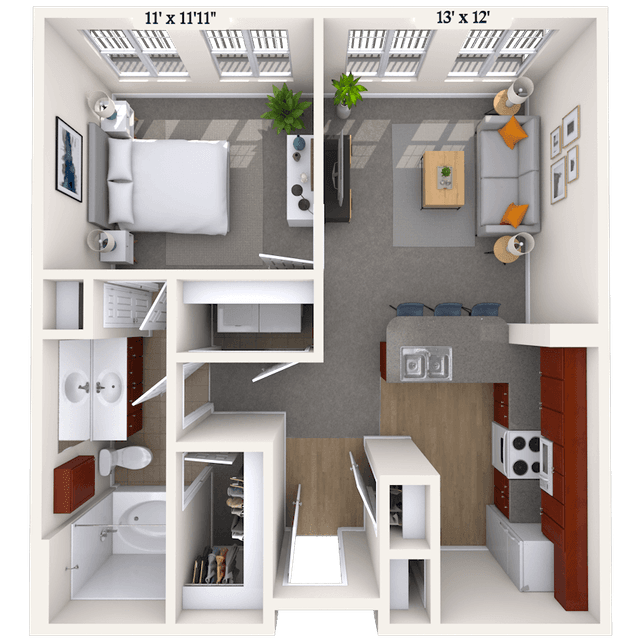 Floorplan image of unit 011505