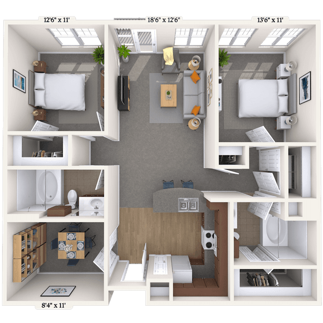 Floorplan image of unit 014243