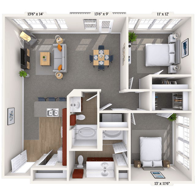 Floorplan image of unit 011416