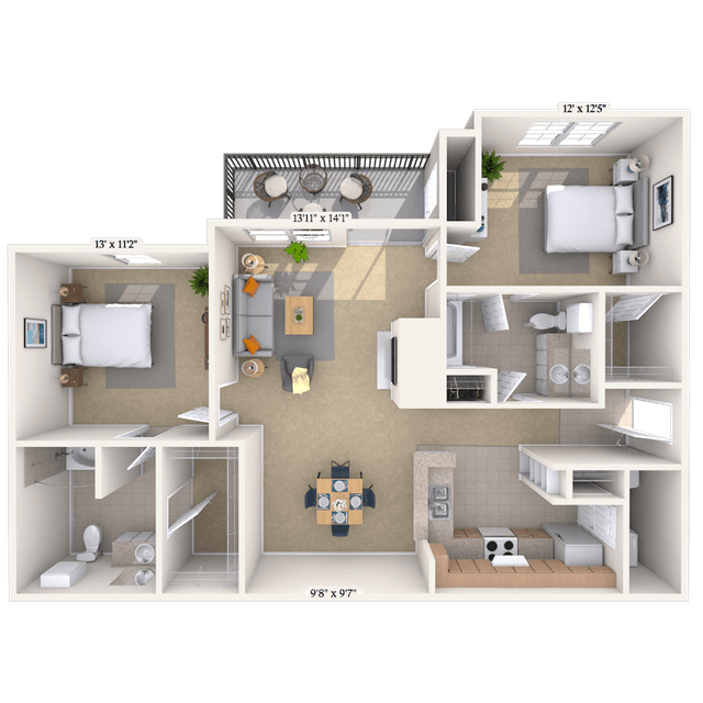 Floorplan image of unit 01824