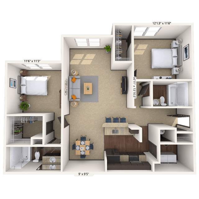 Floorplan image of unit 1919206