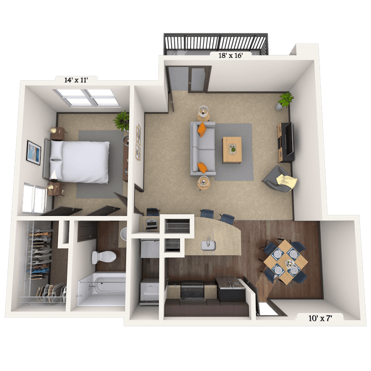 Floorplan image of unit 101038