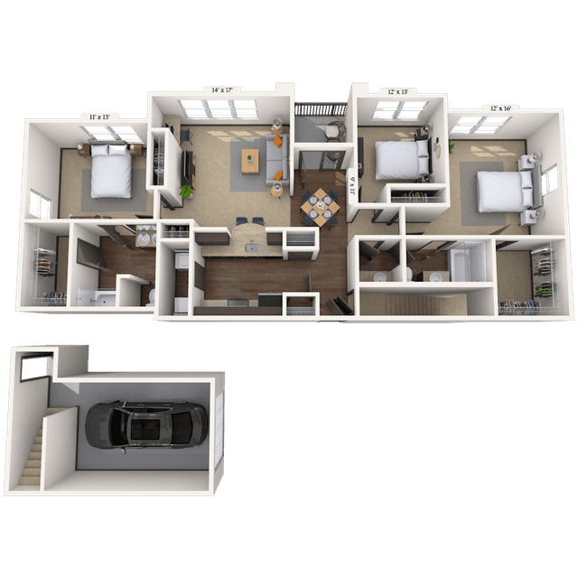 Floorplan image of unit 01122