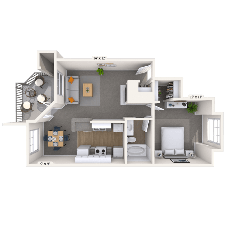 Floorplan image of unit 011233F