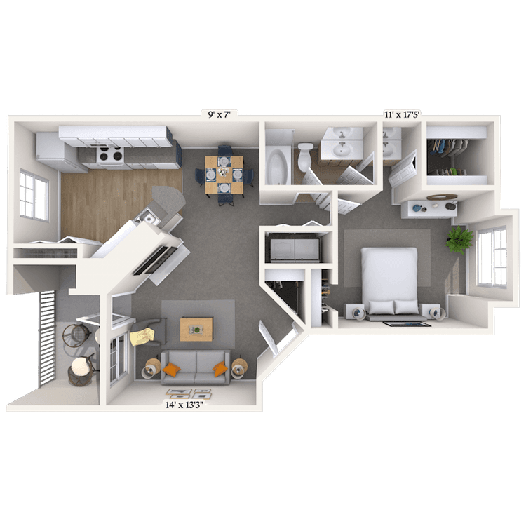 Floorplan image of unit 011235J