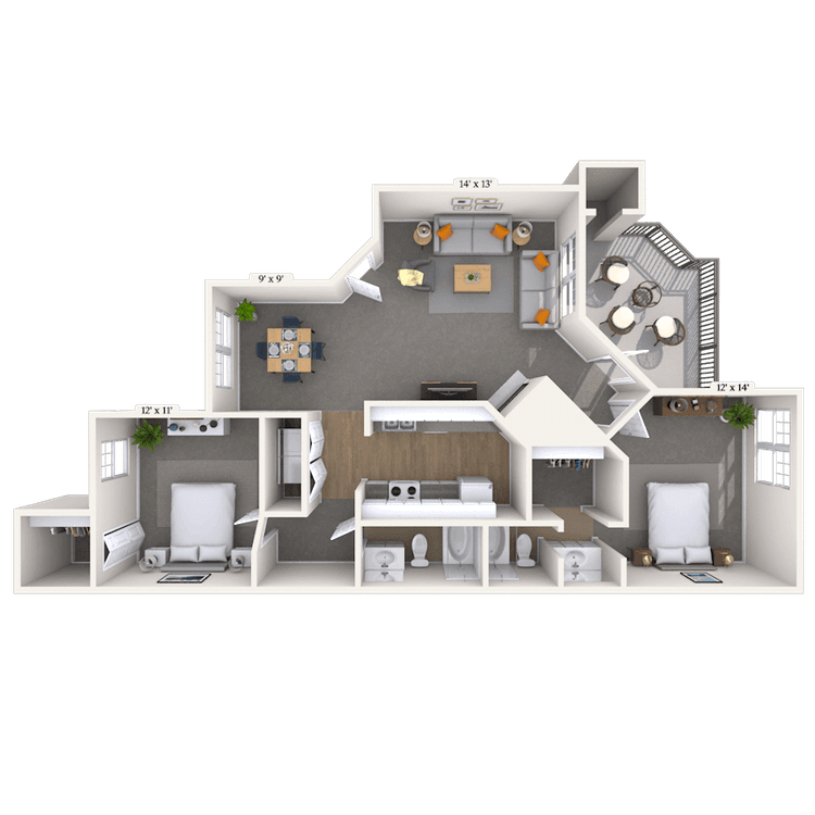 Floorplan image of unit 02311