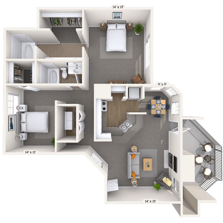 Floorplan image of unit 02255