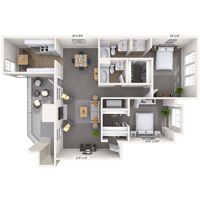 Floorplan image of unit 011229E