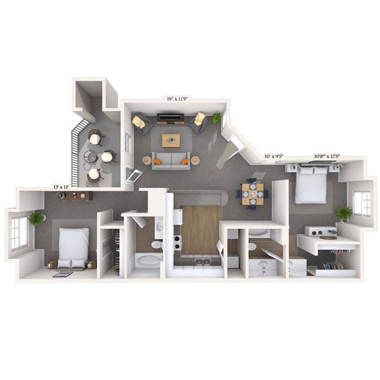Floorplan image of unit 011229A