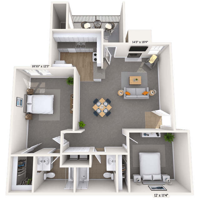 Floorplan image of unit 101004