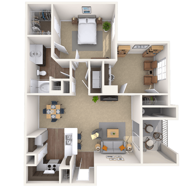 Floorplan image of unit 13307