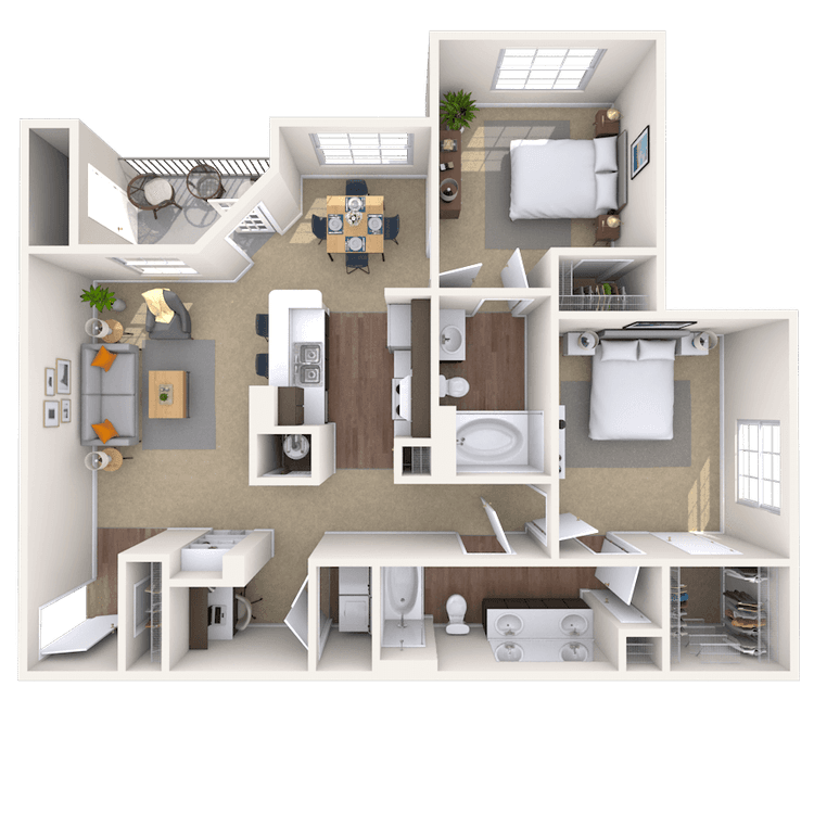 Floorplan image of unit 10107