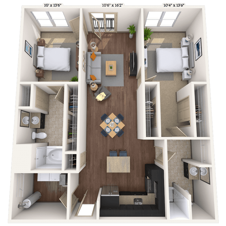 Floorplan image of unit 013045