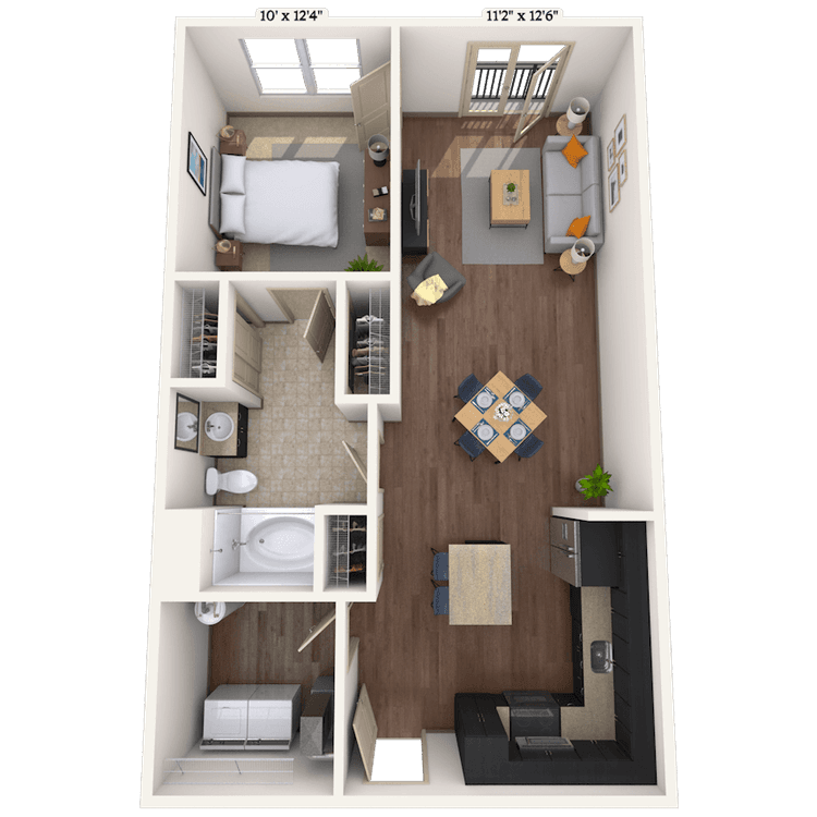 Floorplan image of unit 014040