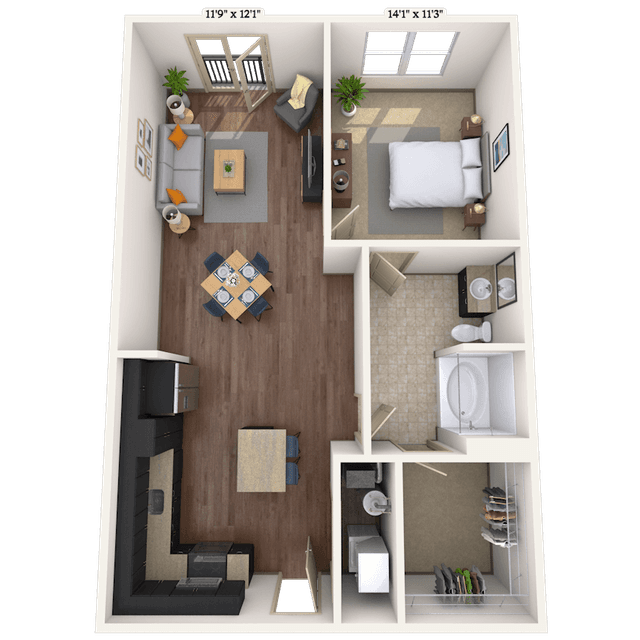 Floorplan image of unit 014080