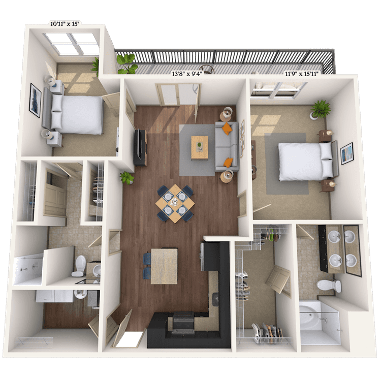Floorplan image of unit 015012