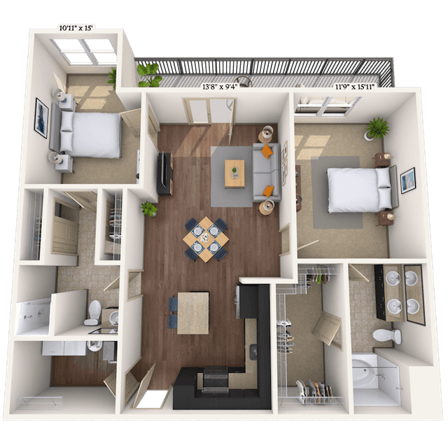 Floorplan image of unit 015038