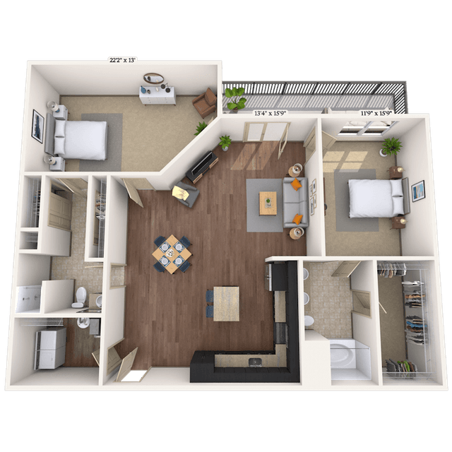 Floorplan image of unit 015078