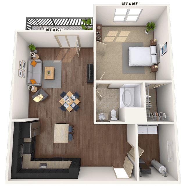 Floorplan image of unit 014087