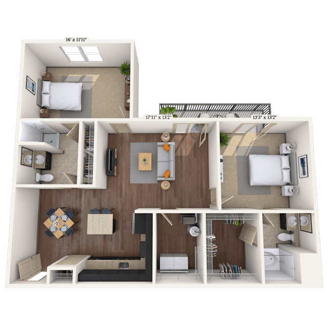 Floorplan image of unit 015008
