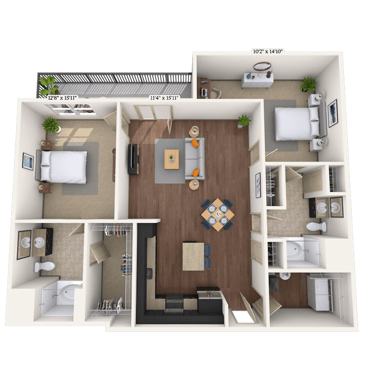 Floorplan image of unit 014059