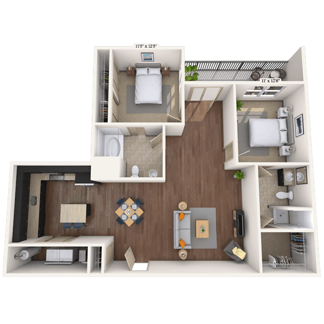 Floorplan image of unit 014064