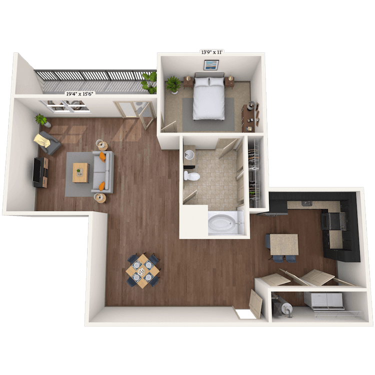 Floorplan image of unit 013073