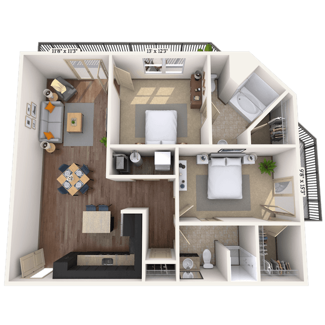 Floorplan image of unit 014041