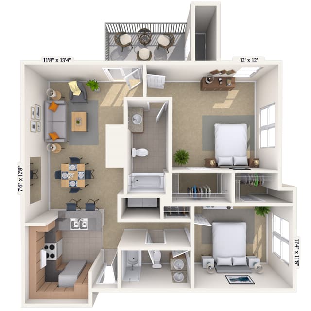 Floorplan image of unit 03312