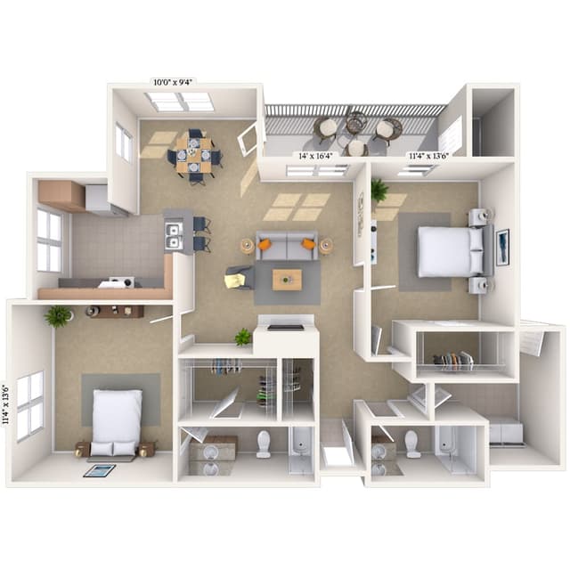 Floorplan image of unit 07722