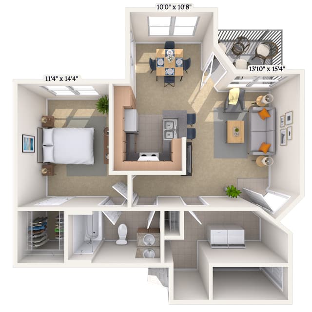 Floorplan image of unit 111124