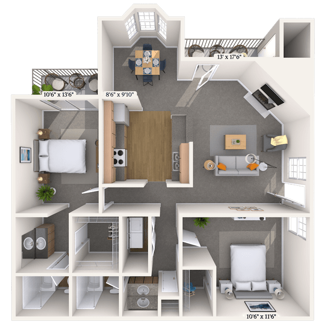Floorplan image of unit 141410