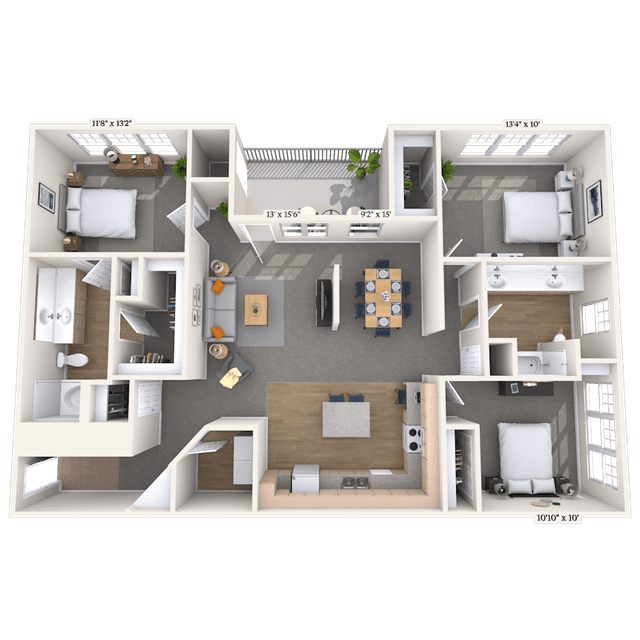 Floorplan image of unit 03328