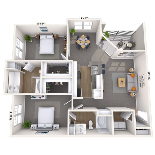 Floorplan image of unit 009916