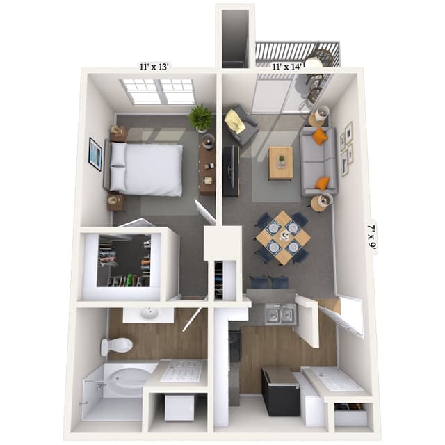 Floorplan image of unit 009925