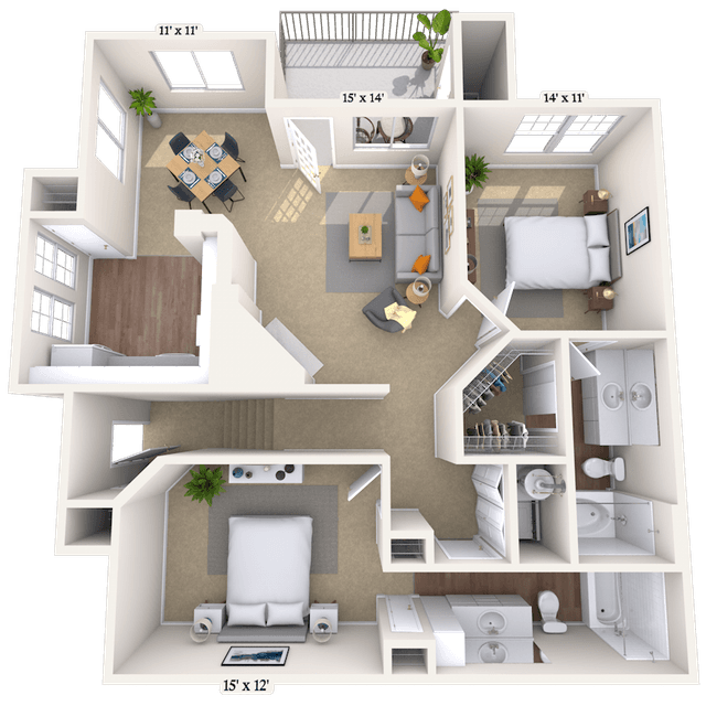 Floorplan image of unit 004417