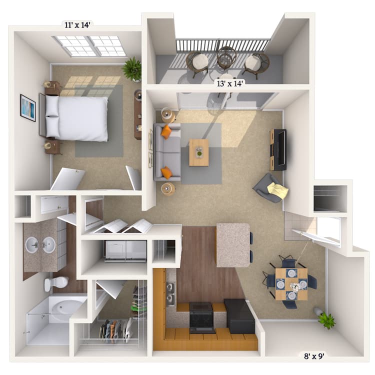 Floorplan image of unit 03326