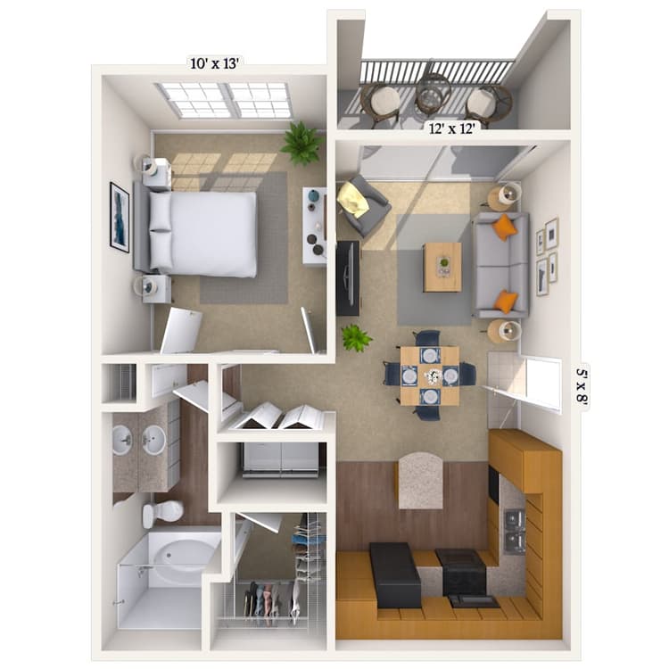 Floorplan image of unit 04424