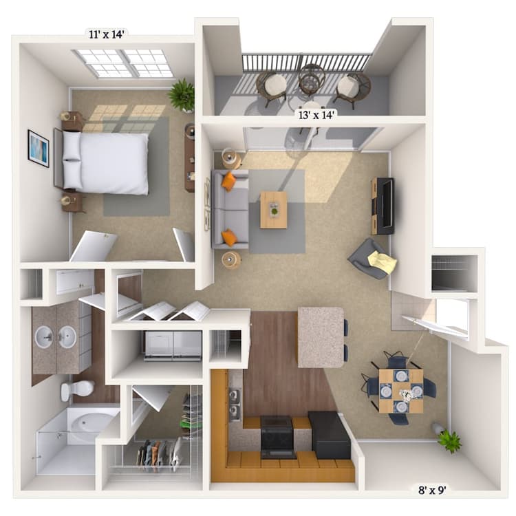 Floorplan image of unit 08825