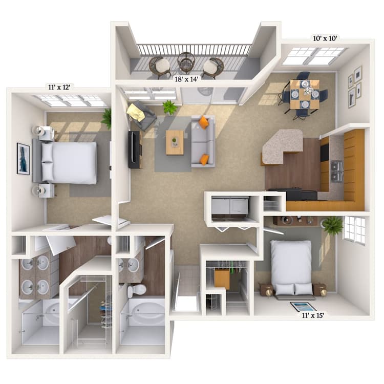 Floorplan image of unit 08837