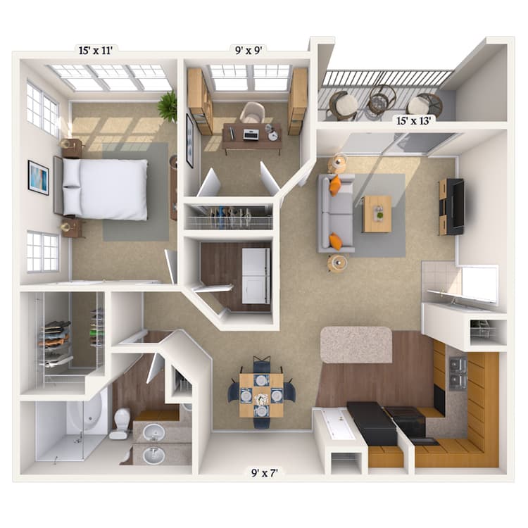 Floorplan image of unit 09928