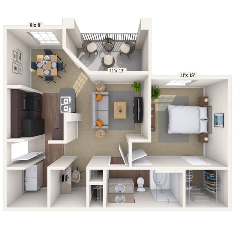 Floorplan image of unit 1104