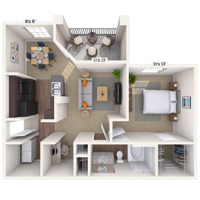 Floorplan image of unit 2304