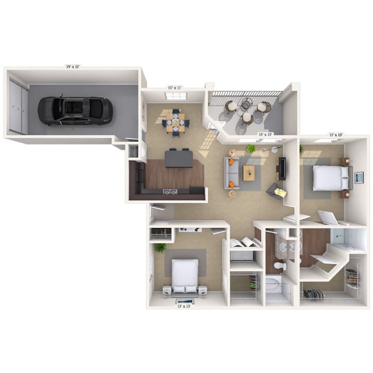 Floorplan image of unit 6108