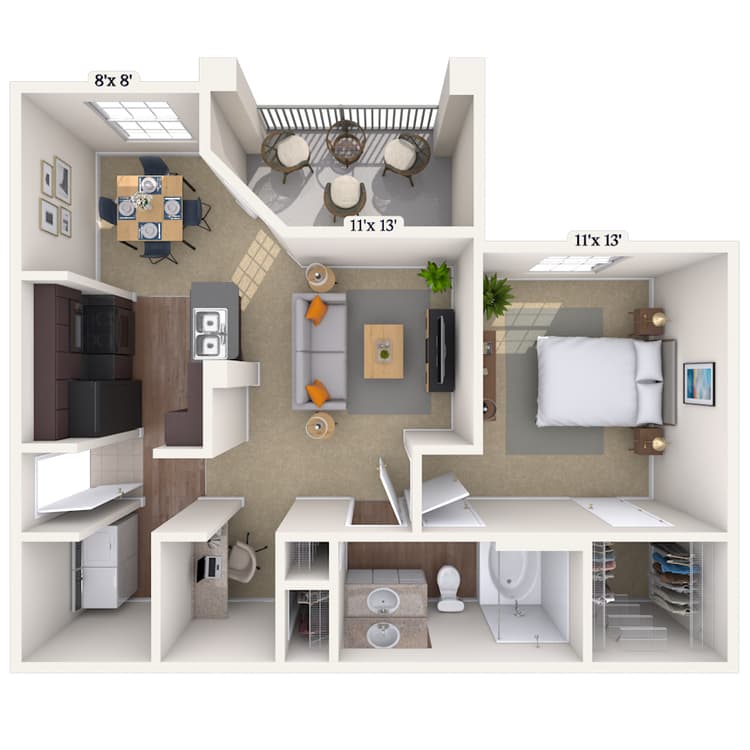 Floorplan image of unit 6203