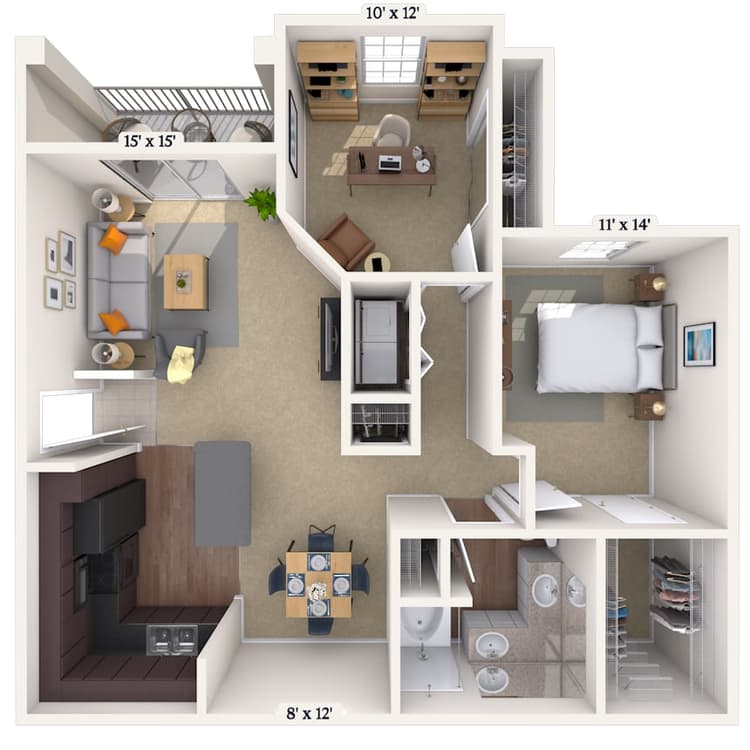Floorplan image of unit 8304