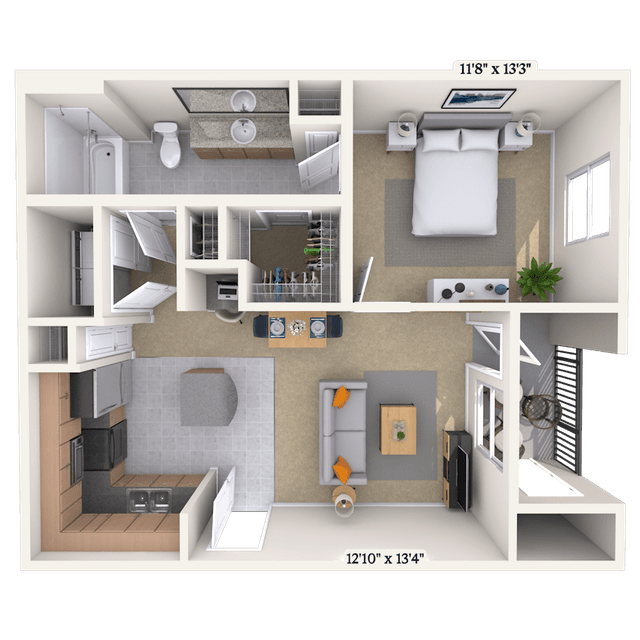 Floorplan image of unit 0101305
