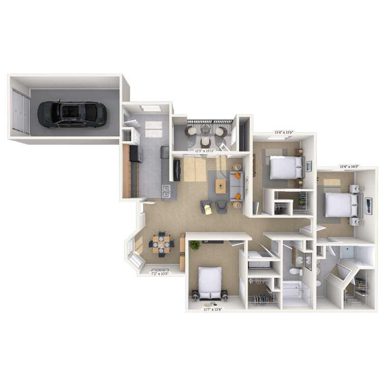 Floorplan image of unit 1010207