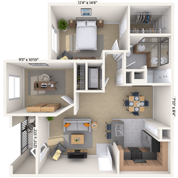 Floorplan image of unit 1212305
